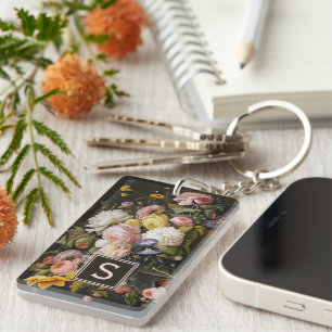 Élégante peinture artistique de fleurs de style ba