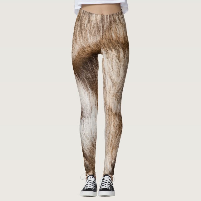 Elegante Pelzstruktur Leggings (Vorderseite)