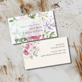 Elegante Peonies Visitenkarte