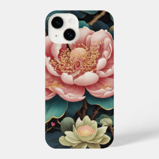 Elegante Peony Blossom Botanische Kunst, Dichtung  iPhone 14 Hülle