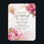 Elegante Peony Delight Pastel Pink Wedding Magnet<br><div class="desc">Erleben Sie die bezaubernde Schönheit unserer Hochzeitssuite Pastel Pink und Khaki, ein faszinierendes Design, das eine reizvolle Farbpalette und den zeitlosen Charme der Bauern zeigt. Mit feinen Farbtönen und exquisiten Blumenelementen ist diese Suite die perfekte Wahl für Paare, die ein elegantes und romantisches Ambiente für ihren besonderen Tag suchen. Die...</div>