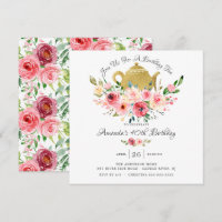 Elégante Peony Floral Anniversaire Thé Invitation