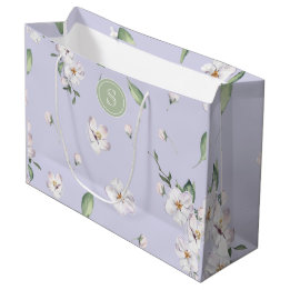 Elegante Periwinkle Spring Wasserfarben Große Geschenktüte