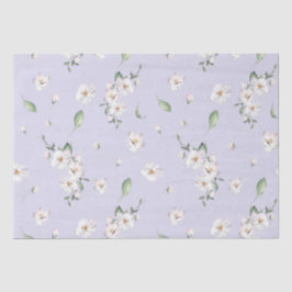 Elegante Periwinkle Spring Wasserfarben Seidenpapier
