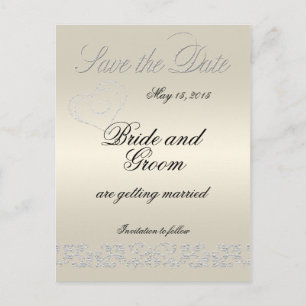 Elegante Perle blühen Save the Date Ankündigungspostkarte