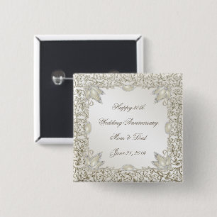 Elegante Perlen-30. Hochzeitstag Button