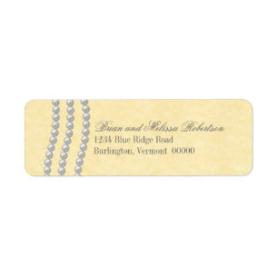 Elegante Perlen Rücksendeadressen-Aufkleber, Elfen
