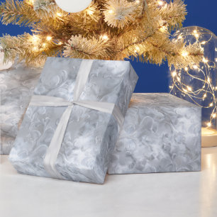 Elegante Perlen Silber Frost Glanz Abstraktes Must Geschenkpapier