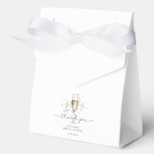 Elegante Perlen- und Prosecco-Brautparty-Geschenkb Geschenkschachtel