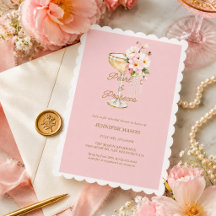 Elegante Perlen und Prosecco-Rosa Brautparty
