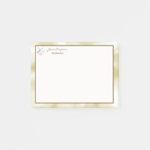 Elegante perlmuttschimmernde Goldtextur Post-it Klebezettel