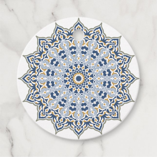 Elegante persische Dekoration Geschenkanhänger (Vorderseite)
