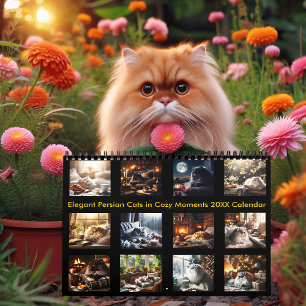 Elegante persische Katzen in gemütlichen Momenten  Kalender