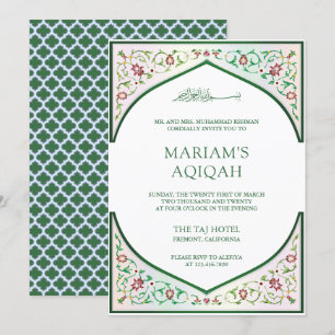 Elegante persische Mosaik-Kunst islamische Aqiqah Einladung