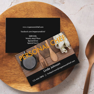 Elegante Personal Koch Business Card Visitenkarte