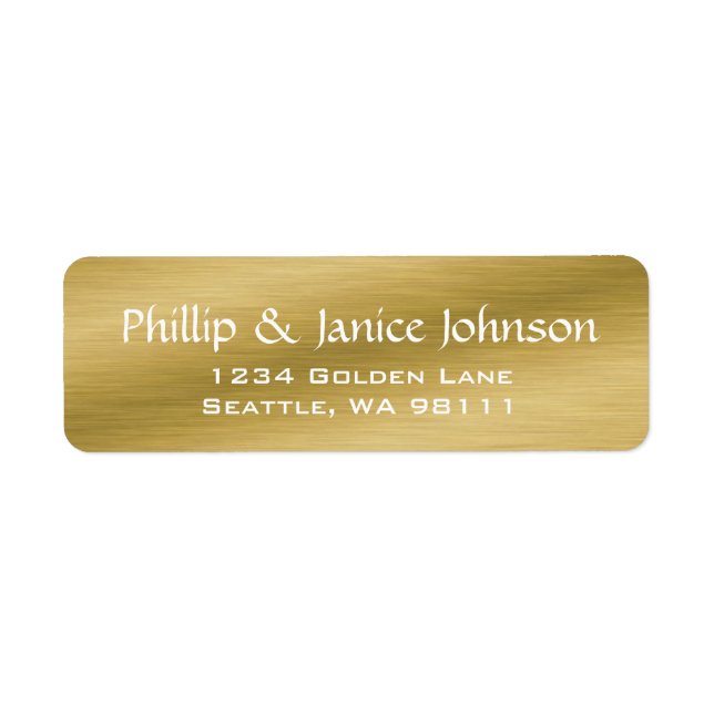 Elegante Personalisiert gebürstete Gold-Rückgabeze (Vorne)