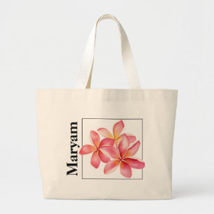 Elegante personalisierte Blumen-Wasserfarben-Tasch Jumbo Stoffbeutel