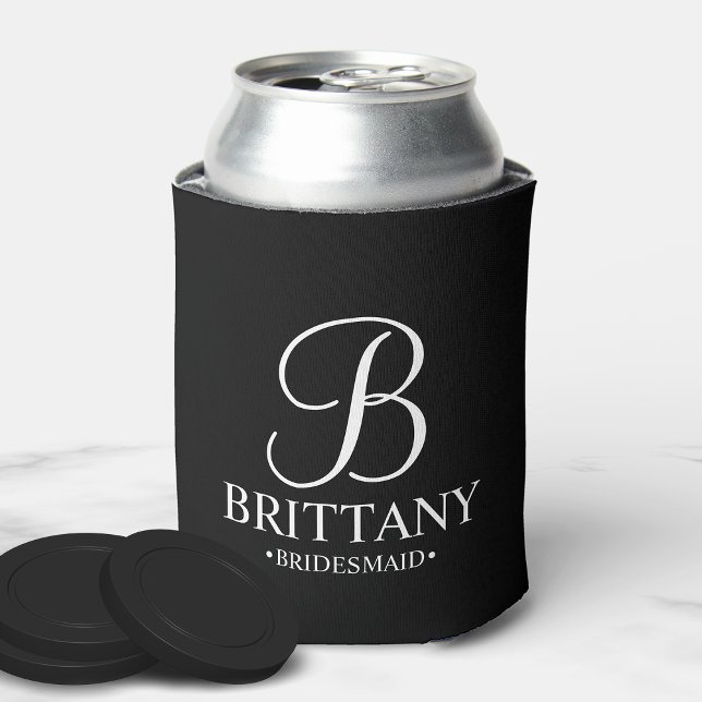 Elegante Personalisierte Bridesmaid in Schwarz und Dosenkühler (Von Creator hochgeladen)