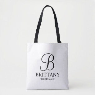Elegante Personalisierte Bridesmaid in Schwarz und Tasche