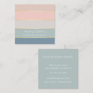 Elegante Personalisierte Colorblock Business Card Quadratische Visitenkarte