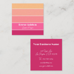 Elegante Personalisierte Colorblock Business Card Quadratische Visitenkarte