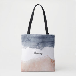 Elegante Personalisierte Farbe des Wassers in Grau Tasche