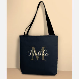 Elegante personalisierte goldene Monogramm-Tasche Tasche