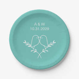 Elegante Personalisierte Hochzeit - Benutzerdefini Pappteller