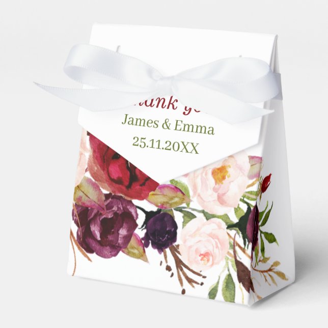 Elegante Personalisierte Hochzeit Geschenkschachtel (Vorderseite)