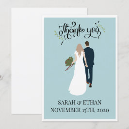 Elegante Personalisierte Hochzeiten Dankeschön Kar Einladung