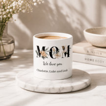 Elegante, personalisierte Kaffeetasse für Mama mit
