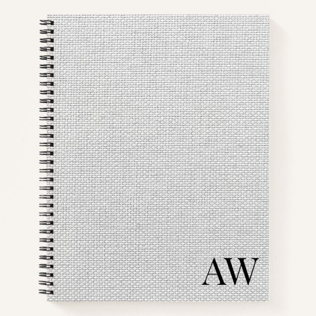 Elegante, Personalisierte, Minimalistische Linenna Notizbuch (Vorderseite)