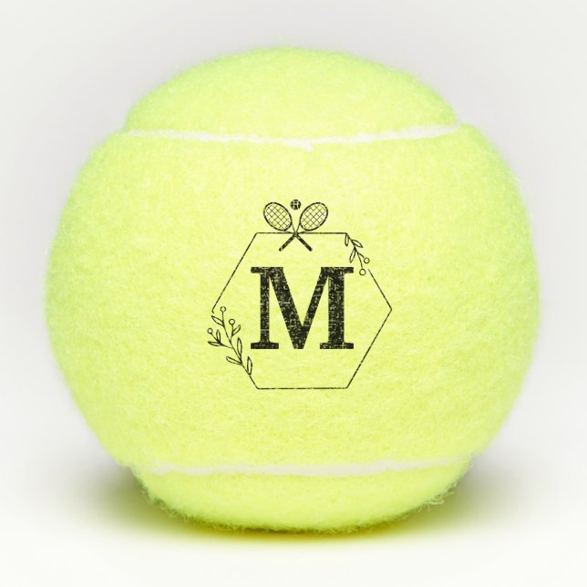 Elegante Personalisierte Mit Monogramm Benutzerdef Tennisbälle (Vorderseite)