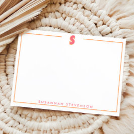 Elegante personalisierte Monogramm 3D Buchstabe S  Mitteilungskarte