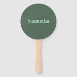 Elegante personalisierte Namens-Typografie ｜salbei Fächer