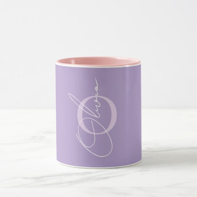 Elegante Personalisierte Namensinitialen Tasse (Zentrum)