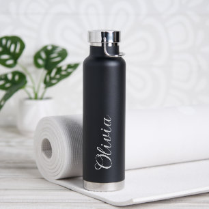 Elegante personalisierte Namensschrift-Wasserflasc Trinkflasche