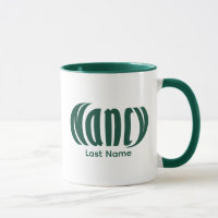 Elegante Personalisierte "Nancy" Art in Hunter Gre