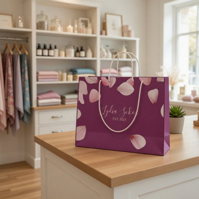 Elegante Personalisierte Papiergeschenktasche mit  Große Geschenktüte (Von Creator hochgeladen)