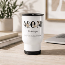 Elegante personalisierte Reise-Kaffeetasse für Müt