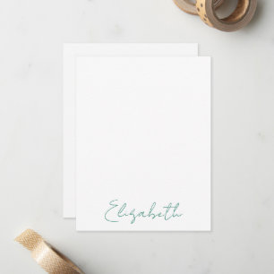 Elegante personalisierte Schriftzug-Notizkarten Mitteilungskarte