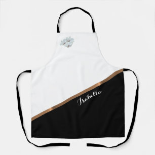 Elegante Personalisierte Schwarz-weiße Minimalisti Schürze
