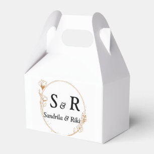 elegante personalisierte Sojaskerze mit Blumen Geschenkschachtel