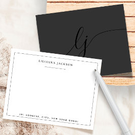 Elegante Personalisierte Stationery Mitteilungskarte