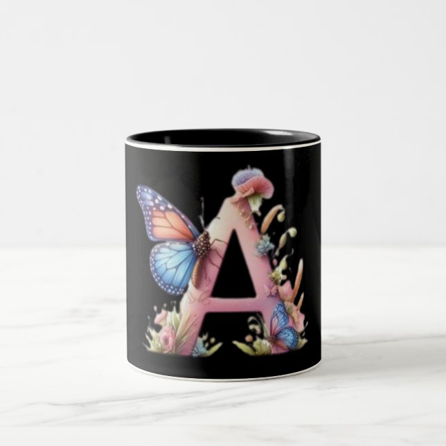Elegante personalisierte Umarmung mit der Touch de Zweifarbige Tasse (Mittel)