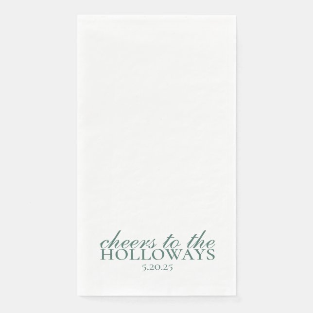 Elegante Personalisierte Wedding Guest Handtücher Serviette (Vorderseite)