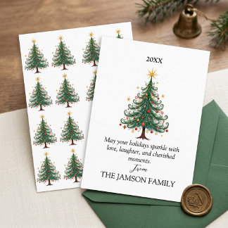 Elegante Personalisierte Weihnachtskarte RSVP Karte