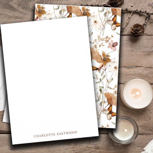 Elegante Personalisierte Wildblumen Mitteilungskarte (Von Creator hochgeladen)