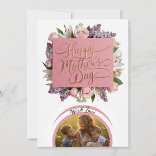 Elegante personalisiertes Foto Mama Holiday Card Feiertagskarte