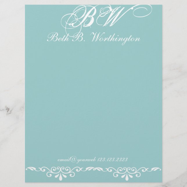 Elegante Personifizierungs-kundenspezifisches Briefbogen (Vorderseite)